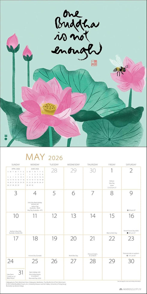 THICH NHAT HANH 2026 WALL CALENDAR